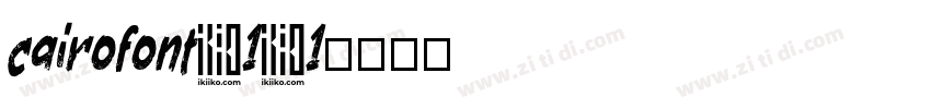 cairofont 1 1字体转换